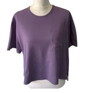 *SOLD* NWT! Johnny Was Calme Boxy Pocket Purple Casual Tee - Size Large